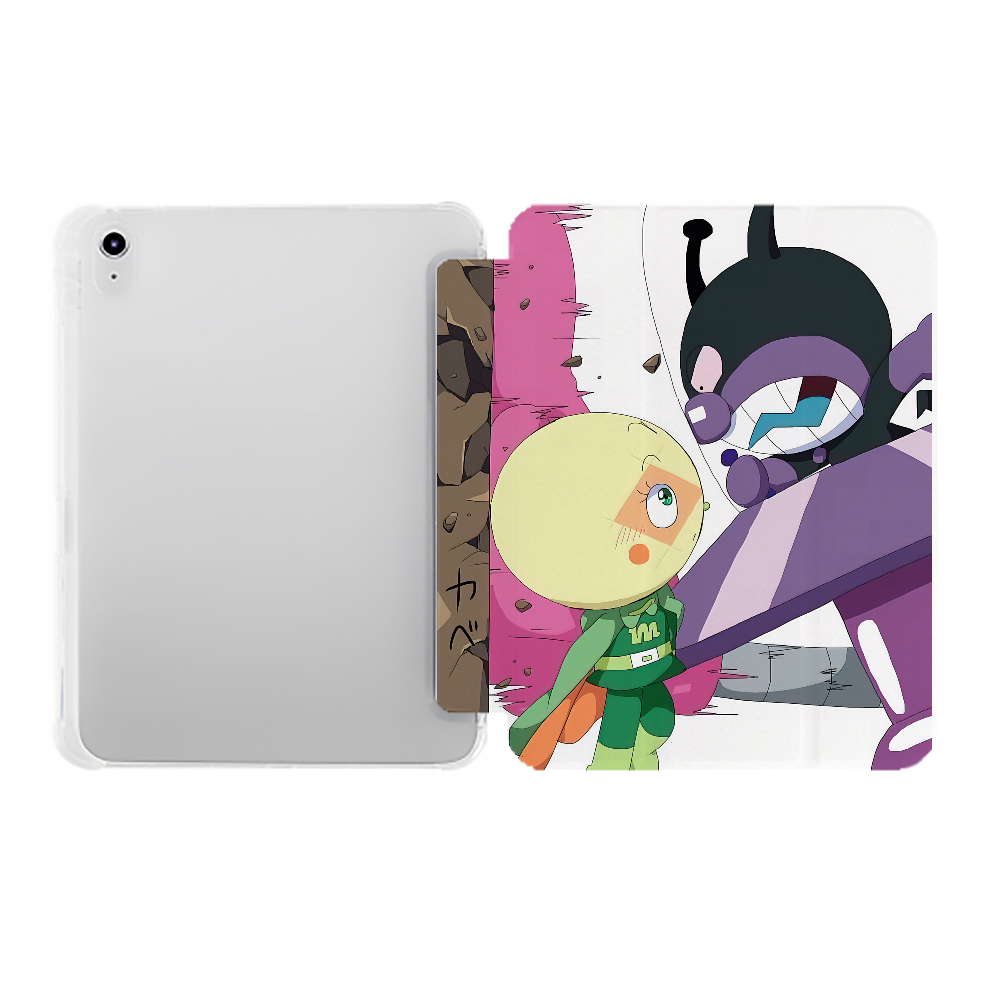 （画像用） アンパンマン Anpanman IPad ケース ペン収納付き 三つ折りスタンド PUレザー×シリコン 対応機種9.5/10.5/10.9インチ
